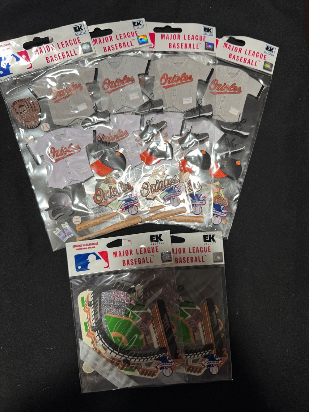 Set of MLB baltimoreOrioles scrapbook photo album. Stickers & Cutouts